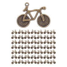 50Pcs Bicycle Pendant Alloy Key Ring DIY Jewelry Accessories for Crafts