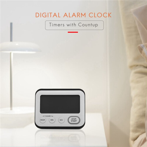 5X Digital Kitchen Countdown Timer: Teachers Classroom Counter Large LCD Loud Magnetic Clip Kids Simple Clock 1