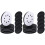 20 Pcs Soft Density Interface Pads 5inch 8 Holes Hook and Loop Sponge Cushion Buffer Backing Pad Sanding Interface Pad 2