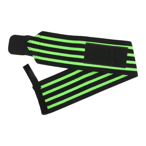 Adjustable Black Green Nylon Elastic Weightlifting Wrist Support Band 2