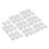 50 Pack Clear White Cable Adhesive Clips 20