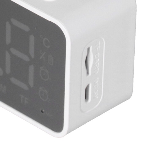 G50 Multifunctional Bluetooth Alarm Clock Speaker, 1200mAh, White 2