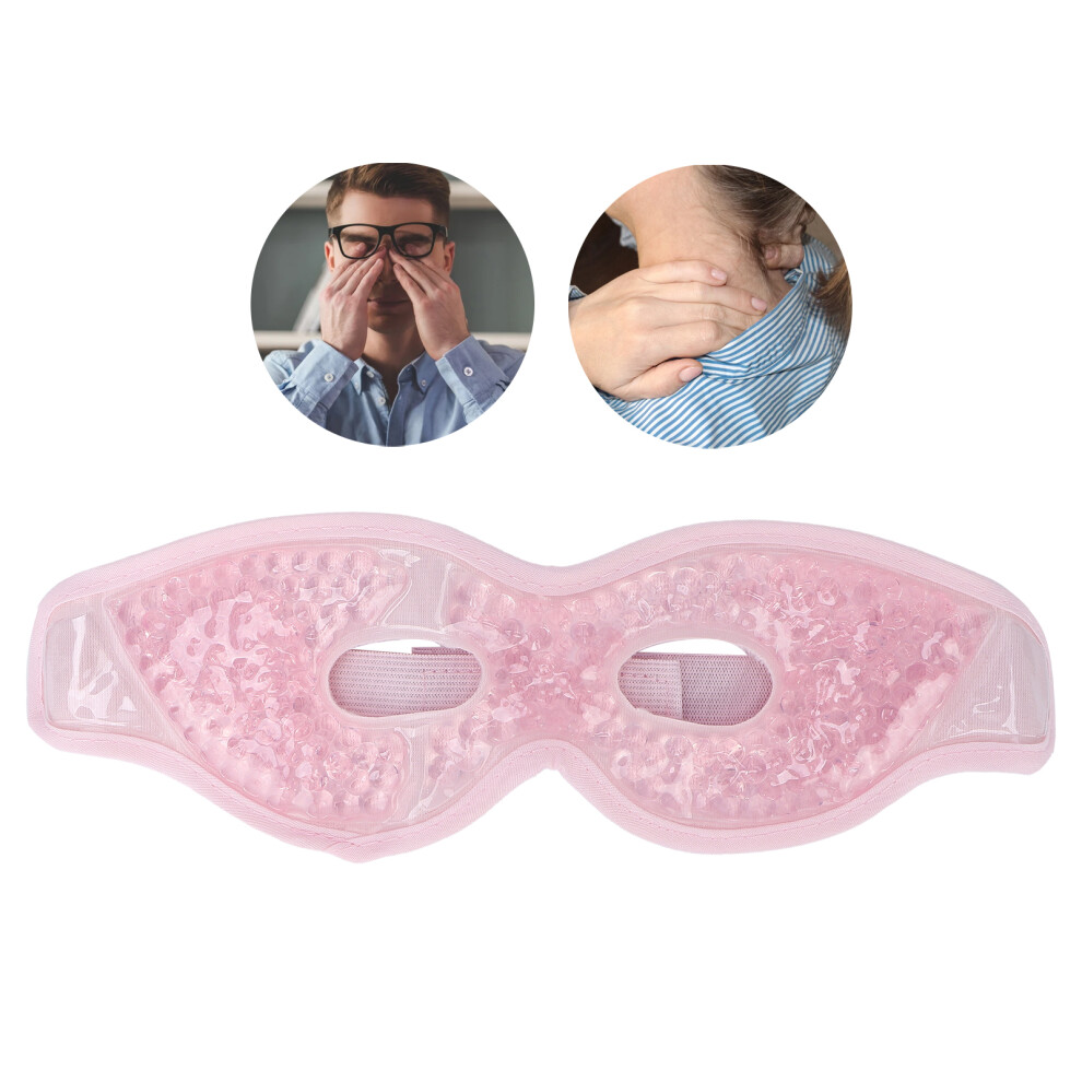 Dark/Pink Reusable Gel Bead Eye Pack Hot Cold Compress For Circles