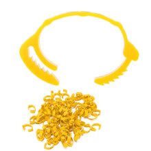 100Pcs Poultry Leg Rings Identification Buckle with Numbers for Chicken Duck