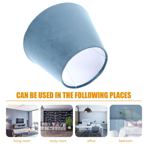 Modern Lamp Shade Velvet Blue 1Pack 2