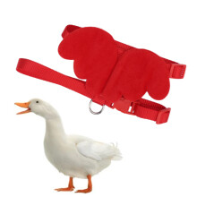 Red Adjustable Pet Duck Chest Harness Leash for Outdoor Walking M