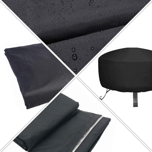 Eldstadsskydd svart 210D polyester UV-skydd trädgård 1 st 1