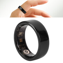 Schwarzer intelligenter Fitness-Ring, 18 mAh, Größe 7, IP68 wasserdicht