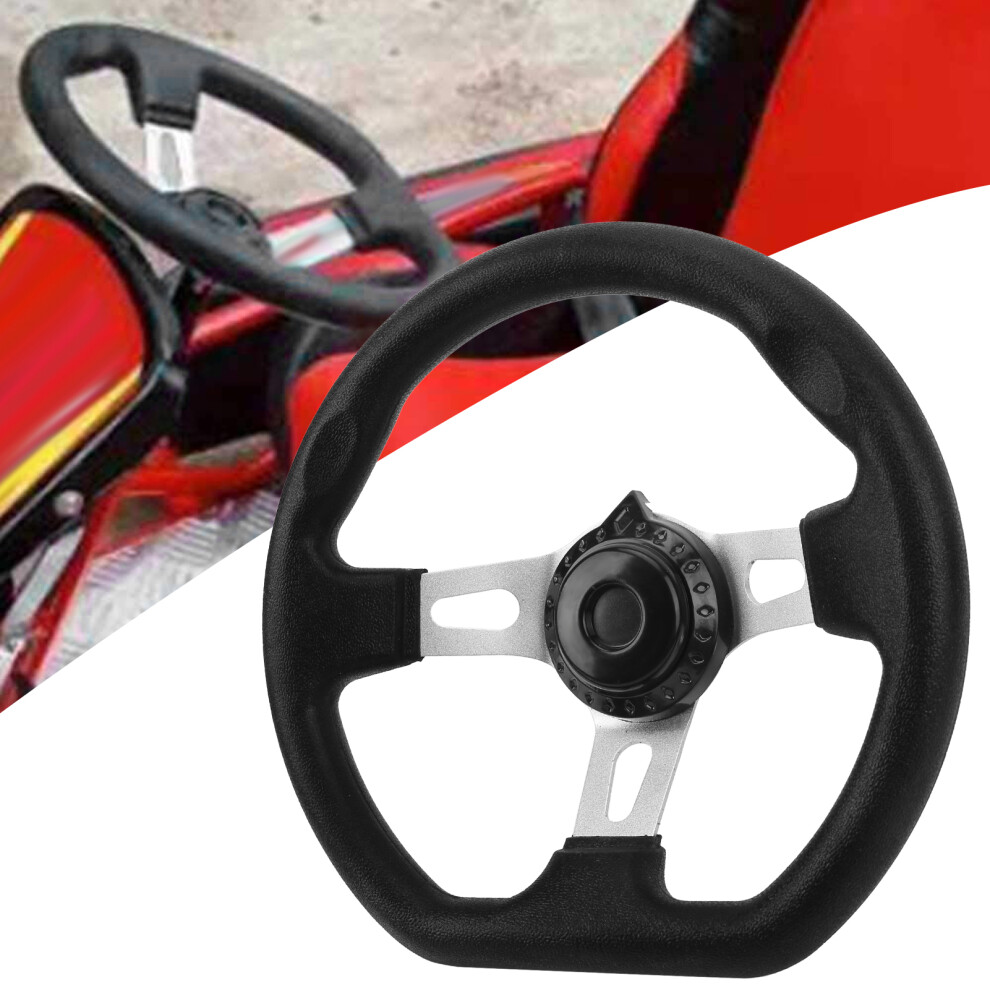 Universal Offroad Kart Steering Wheel 270Mm 3 Spokes Black 8461391648899