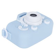 Children's 40MP Cartoon Cat Camera with Puzzle Games, 2.0in, Blue