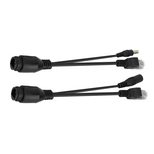 12V PoE Splitter Kabel schwarz 2