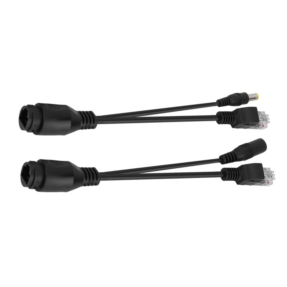 12V Passive Poe Adapter Cable Splitter Waterproof For Cctv & Security Black 8151391649261