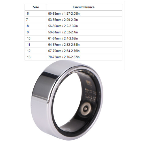 Silber 13 Smart-Ring Gesundheits-Tracker 18mAh BT5.0 1