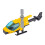 Diecast Legering Helikopter Tårtdekoration Julklapp Samling Flygplan Gul 3