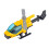 Diecast Legering Helikopter Tårtdekoration Julklapp Samling Flygplan Gul 4