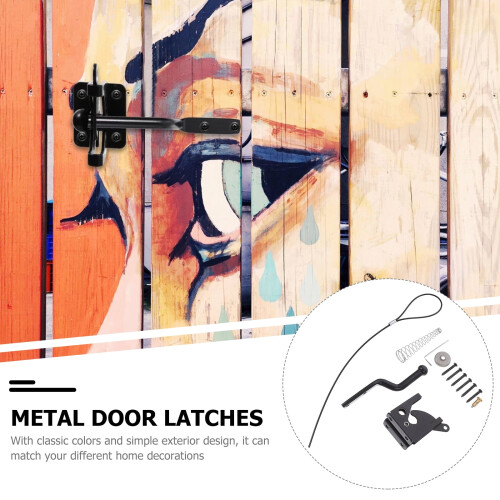 Self-Locking Gate Lock for Fence Shed 1