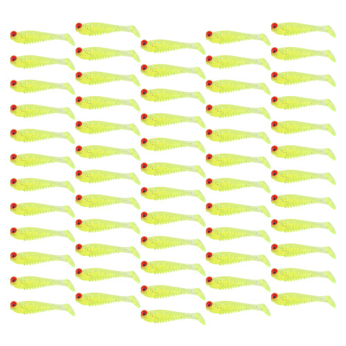 50 Silicone Fishing Lures, Paddle Tail 2