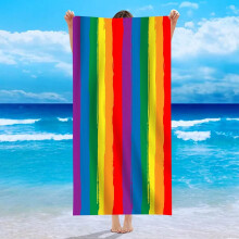 Terry Beach Towel Ocean Dolphin Print Summer Bath Towel