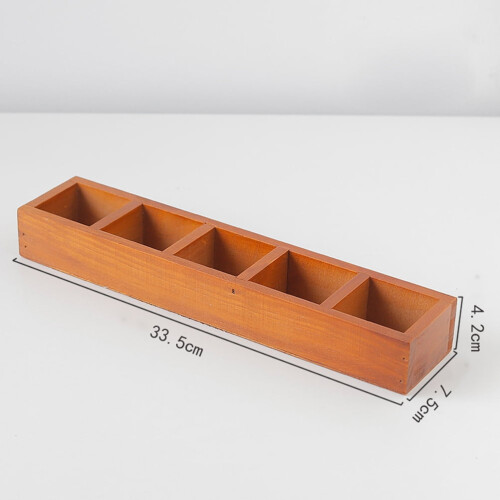 Shopping Mart Organizer Wood Brown 1Pack 1