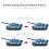 Metal Tank Toy Set for Kids, Pull-Back Action, 12 Pieces 6