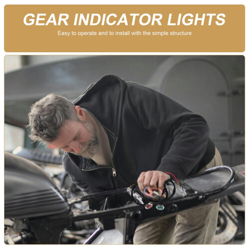 ATV Gear Indicator Light Black Clear 2 pcs 2