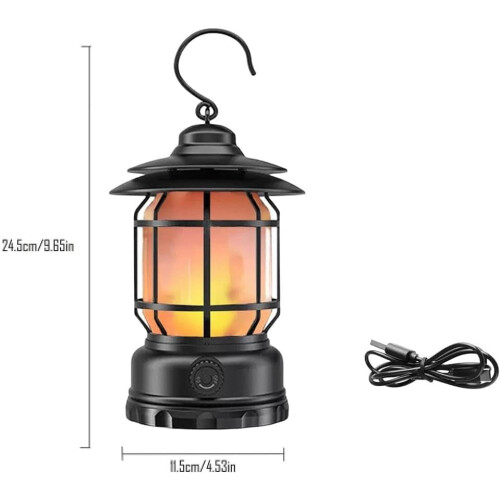 Rechargeable Camping Lantern Vintage Style with Hook 2 1