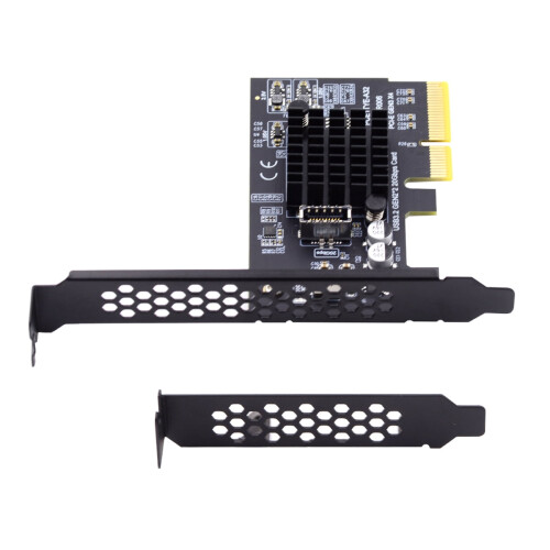 USB 3.2 Gen2 Type-E Front Panel Socket to PCIe 4x Adapter 1