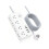 Multi-Socket Expander Surge Protector with 8 AC Outlets and 4