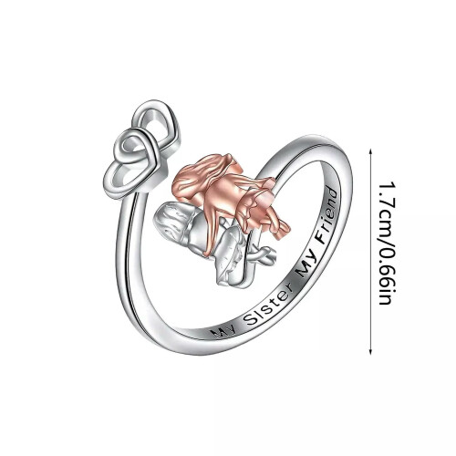 Open Adjustable Ring For Sisters Sister Friendship Ring Open Adjustable Cute-default 2