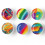 12 Pcs Glass Strong Refrigerator Magnets Rainbow Pattern Round Fridge Decor 4