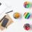 12 Pcs Glass Strong Refrigerator Magnets Rainbow Pattern Round Fridge Decor 6