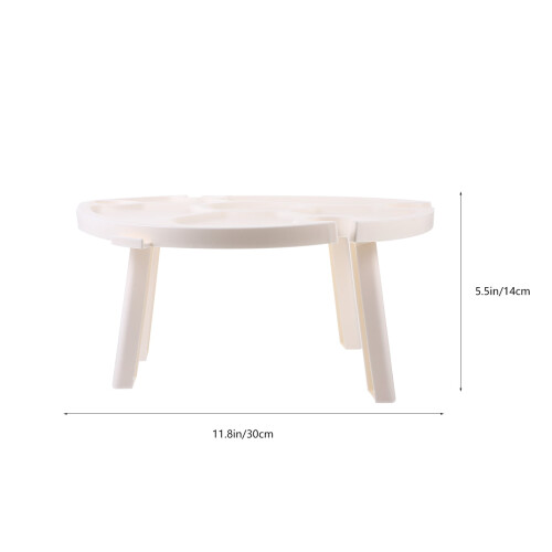 Outdoor folding table white plastic 1 pc 5.5x11.8x11.8 in 1