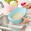 Rice Strainer Bowl Blue Food-Grade Plastic Collapsible 5