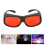 532NM Red Laser Safety Goggles PC Eyeshield, OD=6+48%, Black 13