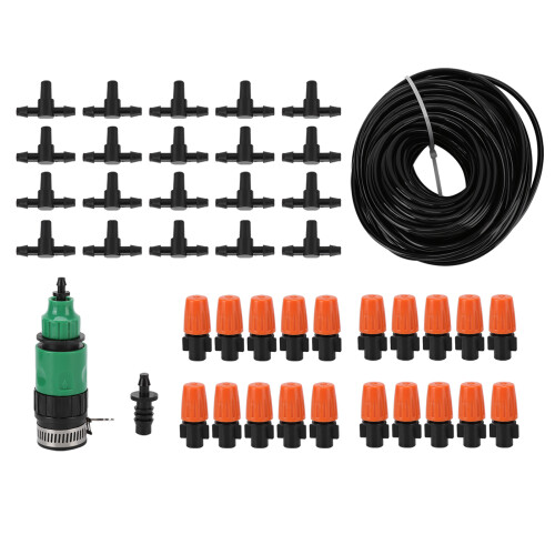 Automatic Garden Mist Irrigation Kit 20m Hose Nozzle Sprayer 2