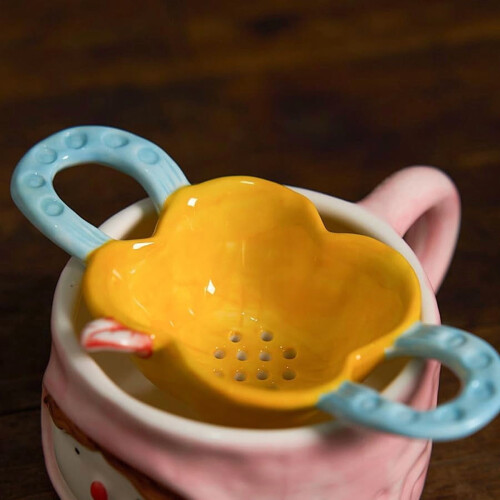 Tea Strainer Teapot Ceramic Scented Tea Strainer Teapot Diffuser for Bulk Tea with Handle 1