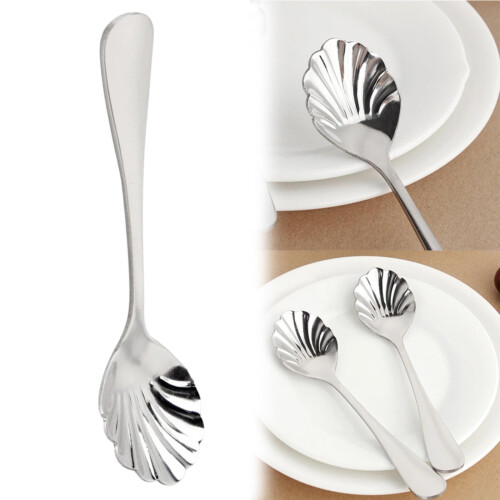 Stainless Steel Shell-Shaped Sugar Spoon 1 Piece 1