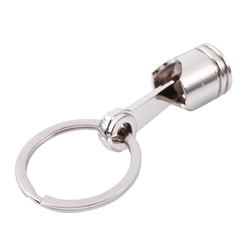 2X Trendy Car Engine Piston Keyring Chain Keychain Key Fob Silver 2