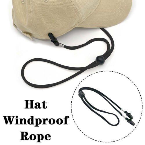 Adjustable Hat Strap Clips with Cord Locks 12 pcs 2