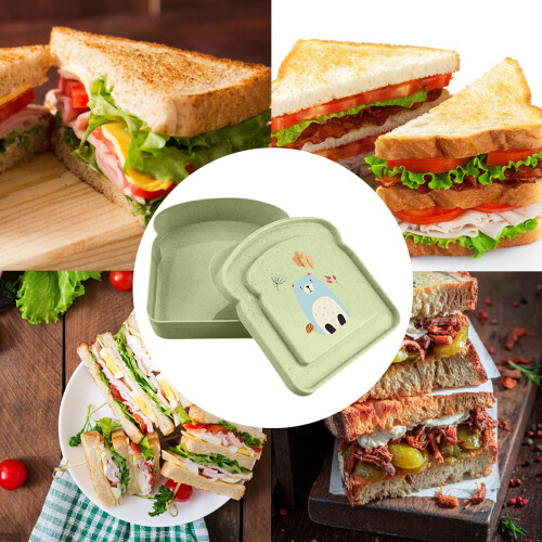 Bamboo Fibre Sandwich Container 2L Microwave Safe 2