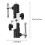 1Pack Adjustable U-shape Flashlight Holder Lamp Mount Bracket for Photographers 5.82x3.14x1.18in 2