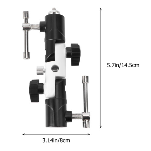 1Pack Adjustable U-shape Flashlight Holder Lamp Mount Bracket for Photographers 5.82x3.14x1.18in 1