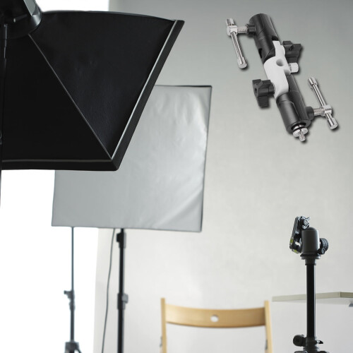 1Pack Adjustable U-shape Flashlight Holder Lamp Mount Bracket for Photographers 5.82x3.14x1.18in 2