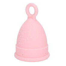 Pink Silicone Menstrual Cup Reusable Soft Elastic 15mL Period Cup L