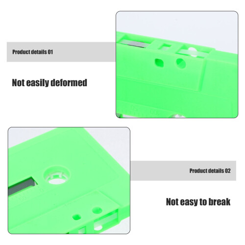 2Pcs Music Cassette Box Storage Holders Rectangular Plastic Materials For Office Use 2