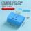 Flat Wall Plug Adapter AC Outlet Extender Blue 2