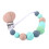 Silicone and Wood Pacifier Clip with Teething Beads 2