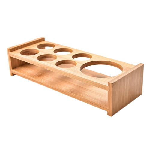 Water Glass Holder Bamboo 1Pack 10.2x4in 2