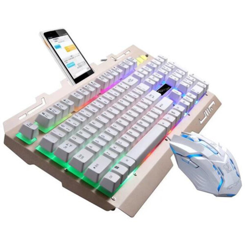 Gaming Keyboard and Mouse Combo LED Backlit White 1