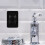 ULTNICE Shower Holder Bathroom Showerhead Bracket Black ABS 1Pack Rectangular Shape 8